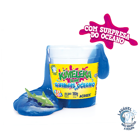 Kimeleka Slime Acrilex 180g - Animais do Oceano
