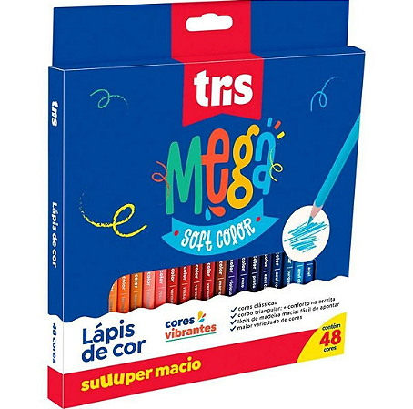 Lapís de Cor Mega Soft Color Tris - 48 Cores