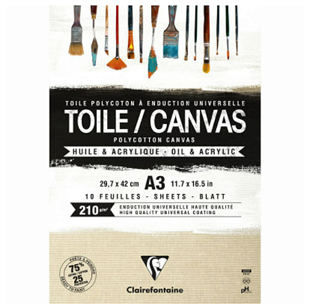 Bloco de Papel Telado Clairefontaine  210g/m² - 29,7x42cm