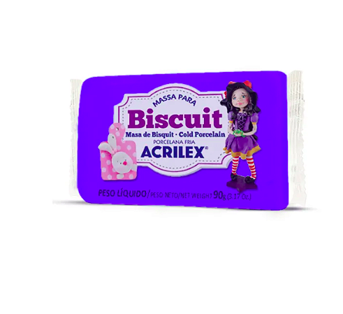 Massa para Biscuit Acrilex 90g - Azul Cobalto