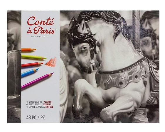 Lápis Pastel Seco Conté à Paris Estojo 48 Cores