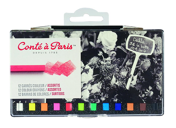 Pastel Seco Conté à Paris Carré 12 Cores Básicas