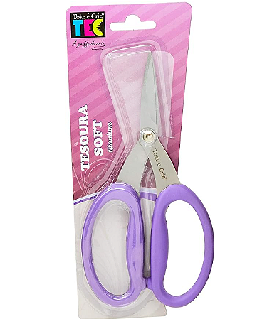 Tesoura Soft Titanium Toke e Crie - Roxo