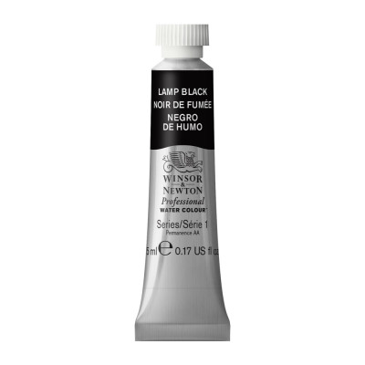 Tinta Aquarela Profissional Winsor & Newton Tubo 5ml S1 - Lamp Black (337)