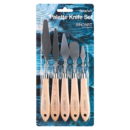 Espátulas de Aço para Pintura Sinoart - 5 Unidades