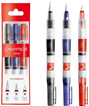 Caran D'Ache Pincel Reservatório Water Brush - 3 Unidades