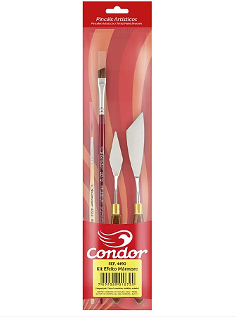 Kit Ferramentas Efeito Mármore Condor 4490 - 4 Peças