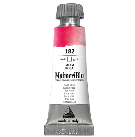 Maimeriblu Tubo De Aquarela 12ml - 182 Laca Rosa