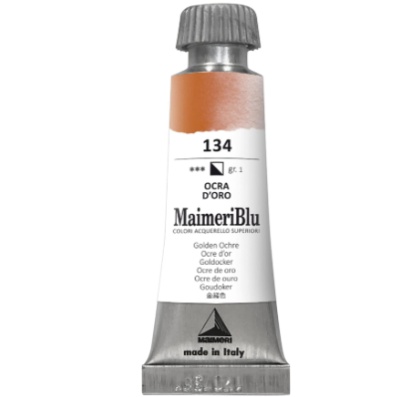 Maimeriblu Tubo De Aquarela 12ml - 134 Golden Ochre