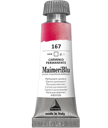 Maimeriblu Tubo De Aquarela 12ml - 167 Permanent Carmin