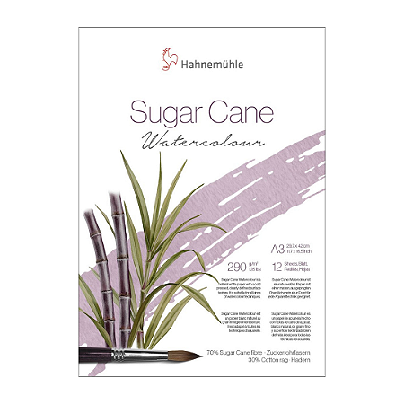 Bloco de Papel para Aquarela Sugar Cane Hahnemühle A3 12 Folhas 290g