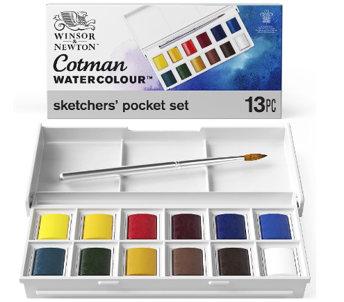 Conjunto Tintas Aquarela Winsor & Newton Cotman - 13 Peças
