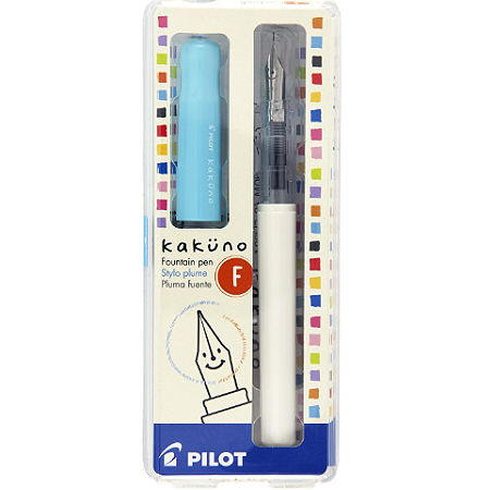 Caneta Tinteiro Pilot Kakuno Azul Claro - Ponta Fina