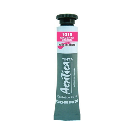 Tinta Acrílica Fluorescente Corfix 20mL - Magenta Fluo (1015)