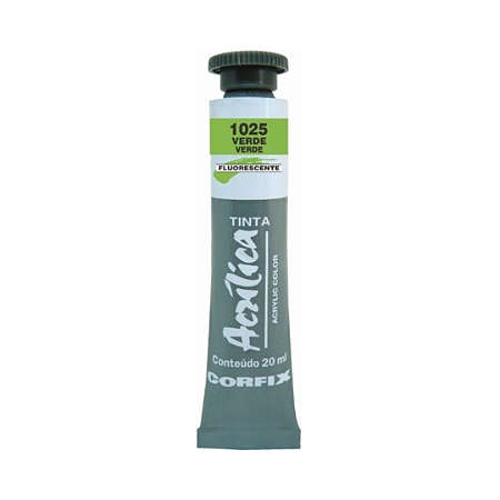 Tinta Acrílica Fluorescente Corfix 20mL - Verde Fluo (1025)