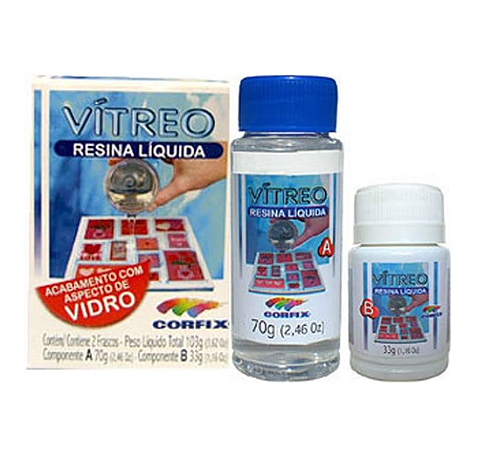 Kit Vítreo Resina Líquida Corfix