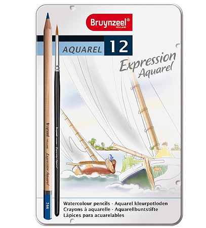 Lápis de Cor Expression Aquarel Bruynzeel - 12 Cores