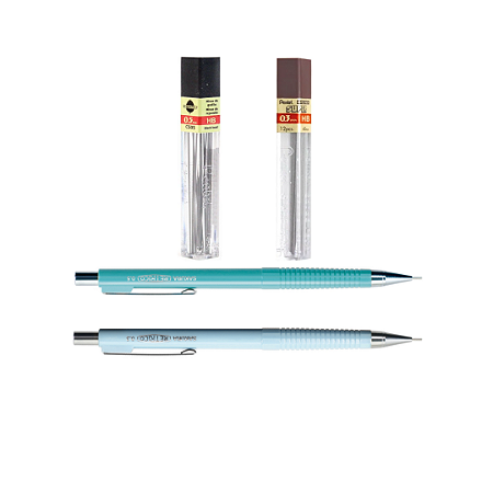 Kit Lapiseira Amortecedor Retrico Sakura - Azul + Grafite HB Pentel