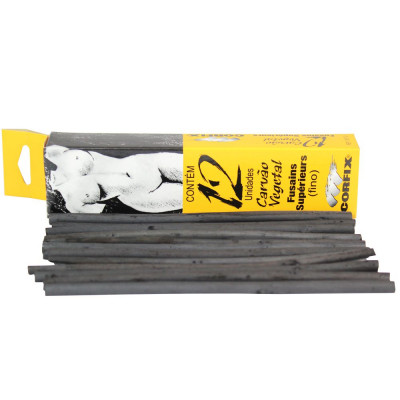 Carvao Fino Vegetal Para Desenho Corfix - 12 UNIDADES