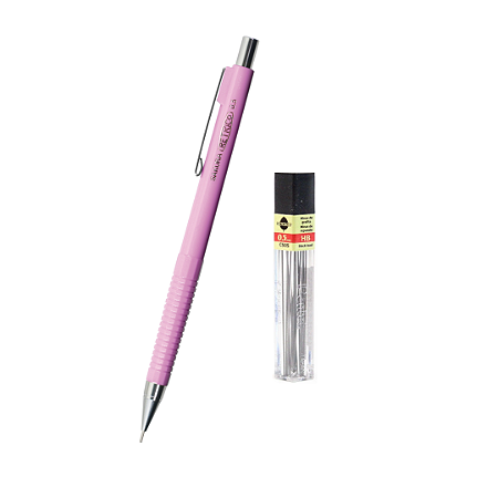 Lapiseira Amortecedor Retrico Sakura 0.5 - Rosa + Grafite HB Pentel