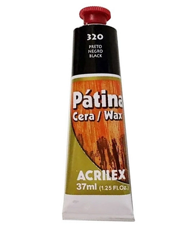 Pátina em Cera 37ml Acrilex - Preto 320