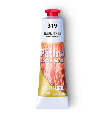 Pátina em Cera 37ml Acrilex - Branco Titânio 319