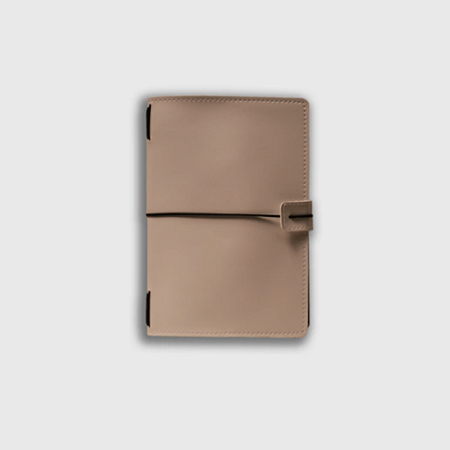 Capa de Couro Sintético Midori Triplo para Personalizar Folk Books - Rose