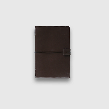 Capa de Couro Sintético Midori Triplo para Personalizar Folk Books - Café
