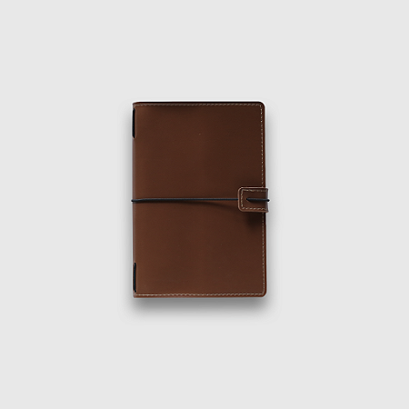 Capa de Couro Sintético Midori Singular para Personalizar Folk Books - Caramelo