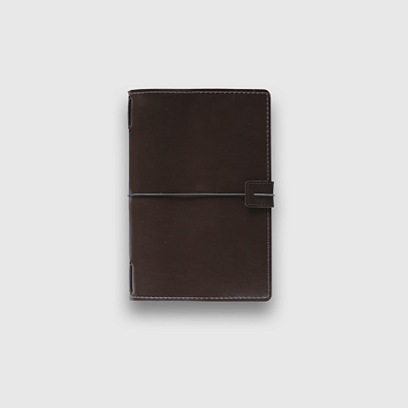 Capa de Couro Sintético Midori Singular para Personalizar Folk Books - Café