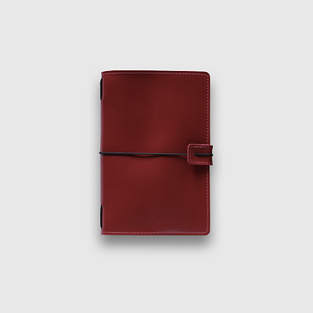 Capa de Couro Sintético Midori Singular para Personalizar Folk Books - Vermelho