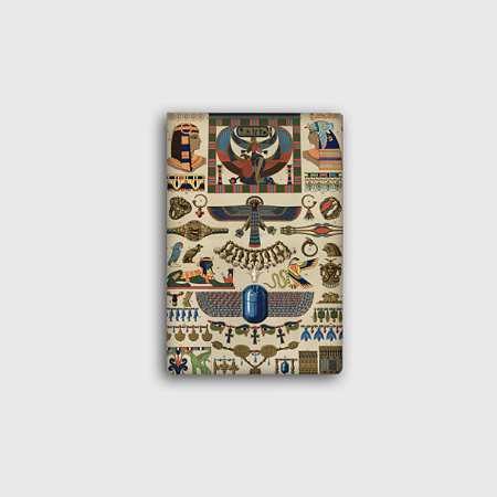 Journal Pautado 9x13,5cm 64 Páginas Folk Books - Ornamentos de Cor Egípcia