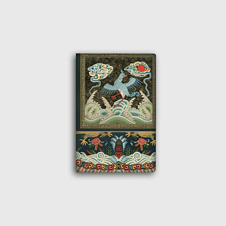 Journal Pautado 9x13,5cm 64 Páginas Folk Books - Ornamentos de Cor Chinesa