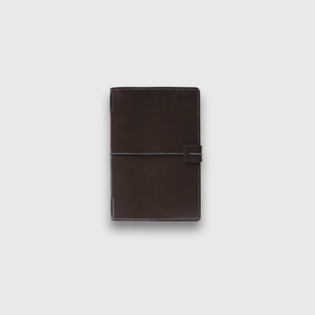 Capa de Couro Sintético Midori de Bolso Singular para Personalizar Folk Books - Café
