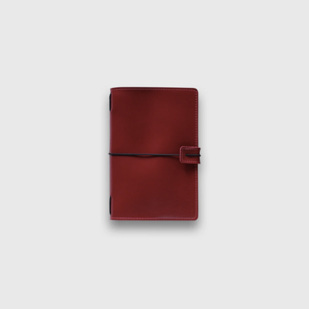 Capa de Couro Sintético Midori de Bolso Singular para Personalizar Folk Books - Vermelho
