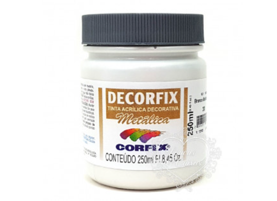Tinta Acrílica Decorfix Metálica Corfix 250ml - Branco 391