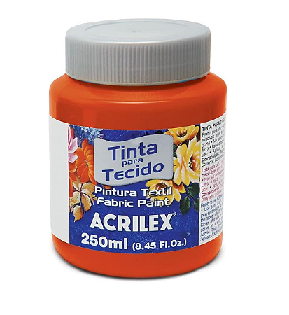 Tinta Para Tecido Fosca Acrilex 250ml - 507 Vermelho Fogo
