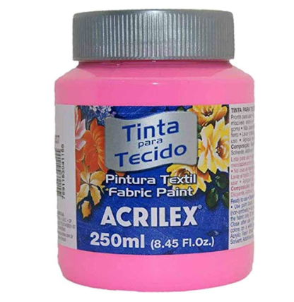 Tinta Para Tecido Fosca Acrilex 250ml - 537 Rosa