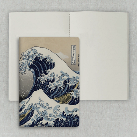 Journal Sem Pauta 20x13,5cm 64 Páginas Folk Books - A Grande Onda
