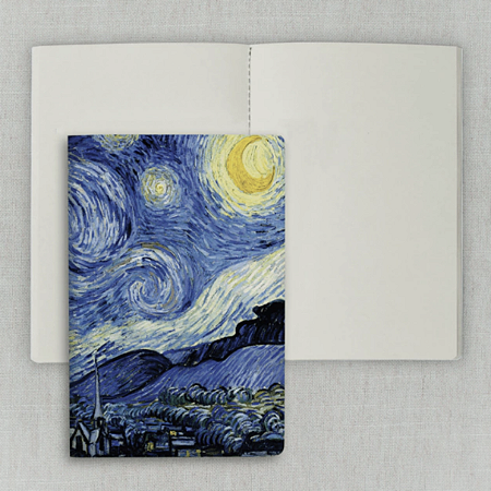 Journal Sem Pauta 20x13,5cm 64 Páginas Folk Books - Noite Estrelada
