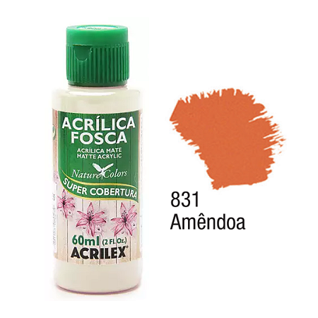 Tinta Acrílica Fosca Acrilex 60mL - Amêndoa (831)