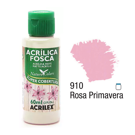 Tinta Acrílica Fosca Acrilex 60mL - Rosa Primavera (910)