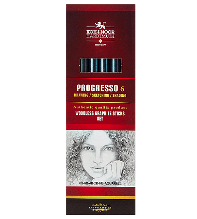 Conjunto Lápis Gráfite sem Madeira Koh-I-Noor - 6 Unidades