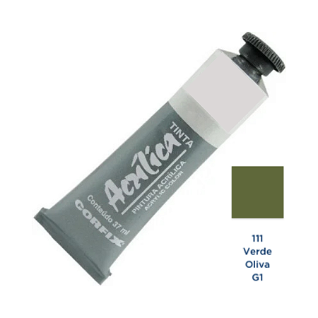 Tinta Acrilica Corfix 37mL G1 - Verde Oliva (111)