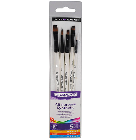 Kit Pincél Graduate Misto Set Daler Rowney - 5 Unidades