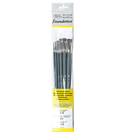Kit Pincéis Acrilico Winsor & Newton Foundation - 6 unidades (5295008)
