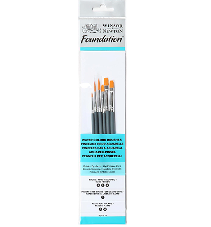 Kit de Pincéis Aquarela Winsor & Newton Foundation - 6 Peças (5295016)