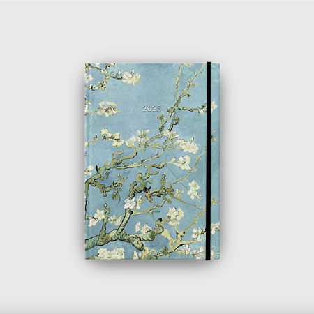 Agenda Diária de Capa Dura 2025 Folk Books - Amendoeira em Flor