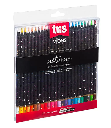 Lapis De Cor Tris Vibes – Tons Noturna – 24 Cores