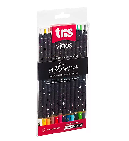 Lapis De Cor Tris Vibes – Tons Noturna –  12 Cores